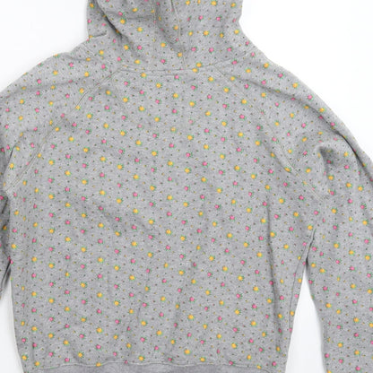 Steve & Barry's Womens Grey Floral  Pullover Hoodie Size L