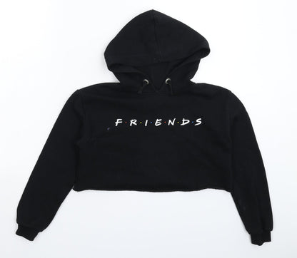 New Look Girls Black   Pullover Hoodie Size 10-11 Years