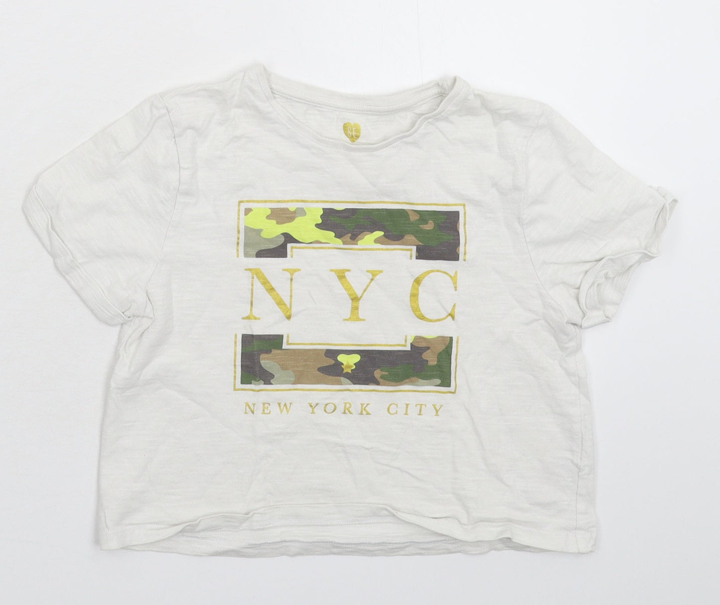F&F Girls White   Basic T-Shirt Size 9-10 Years
