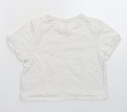 F&F Girls White   Basic T-Shirt Size 9-10 Years