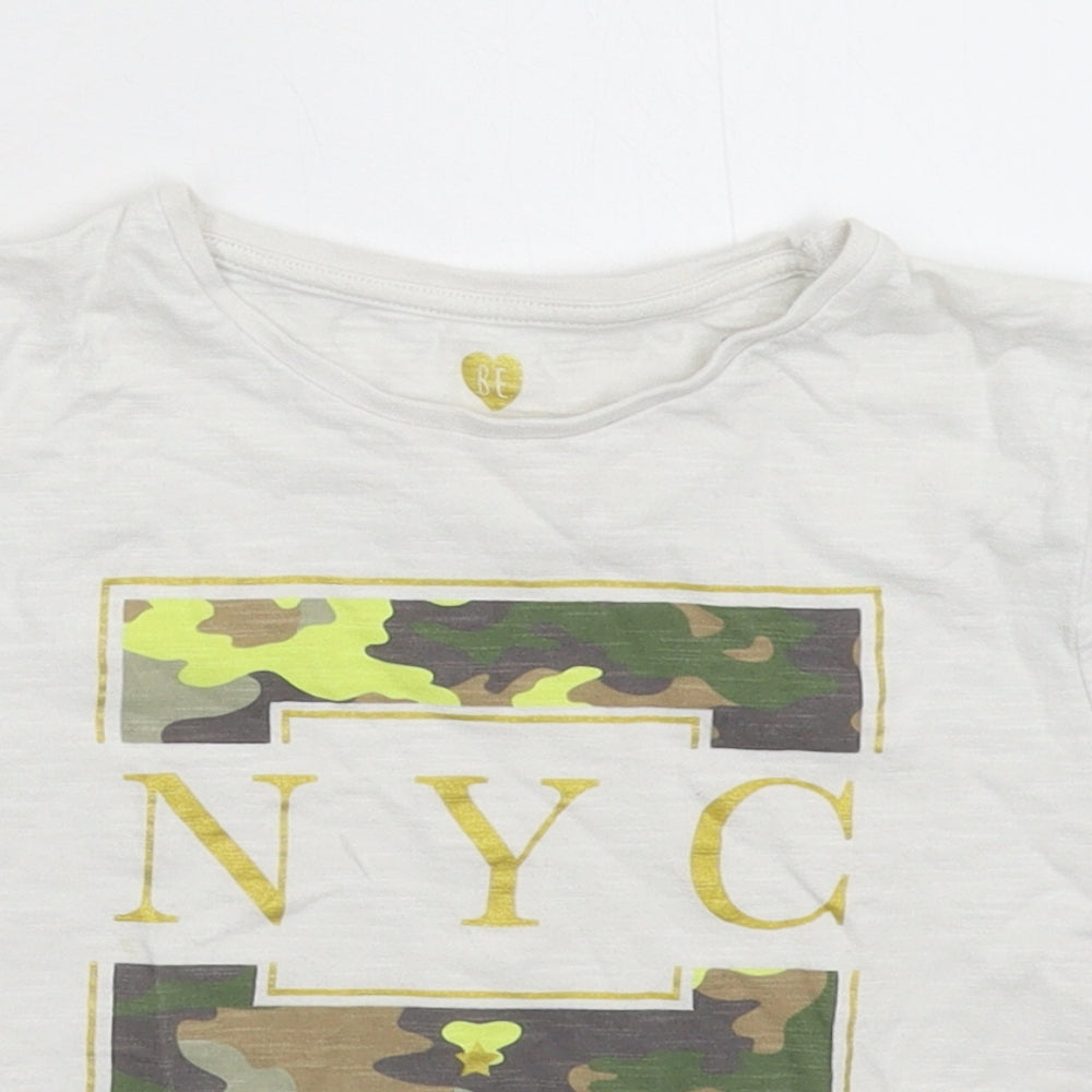 F&F Girls White   Basic T-Shirt Size 9-10 Years