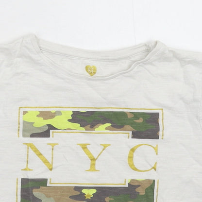 F&F Girls White   Basic T-Shirt Size 9-10 Years