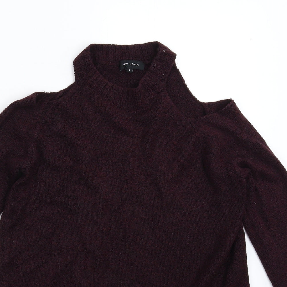 Womens UK Size S New Look Brown Pullover Jumper