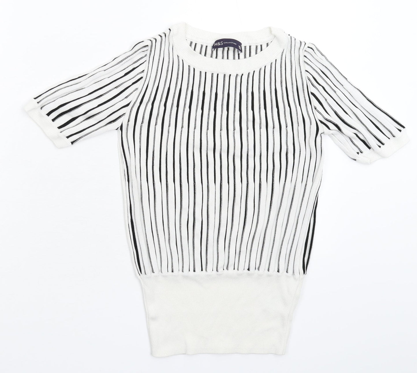 Womens UK Size 6 Marks and Spencer White Pullover Jumper
