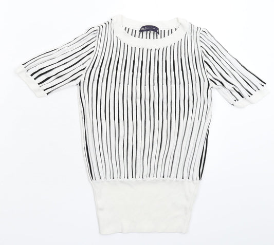 Womens UK Size 6 Marks and Spencer White Pullover Jumper