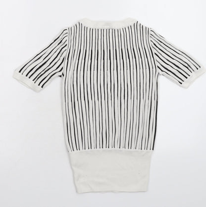Womens UK Size 6 Marks and Spencer White Pullover Jumper