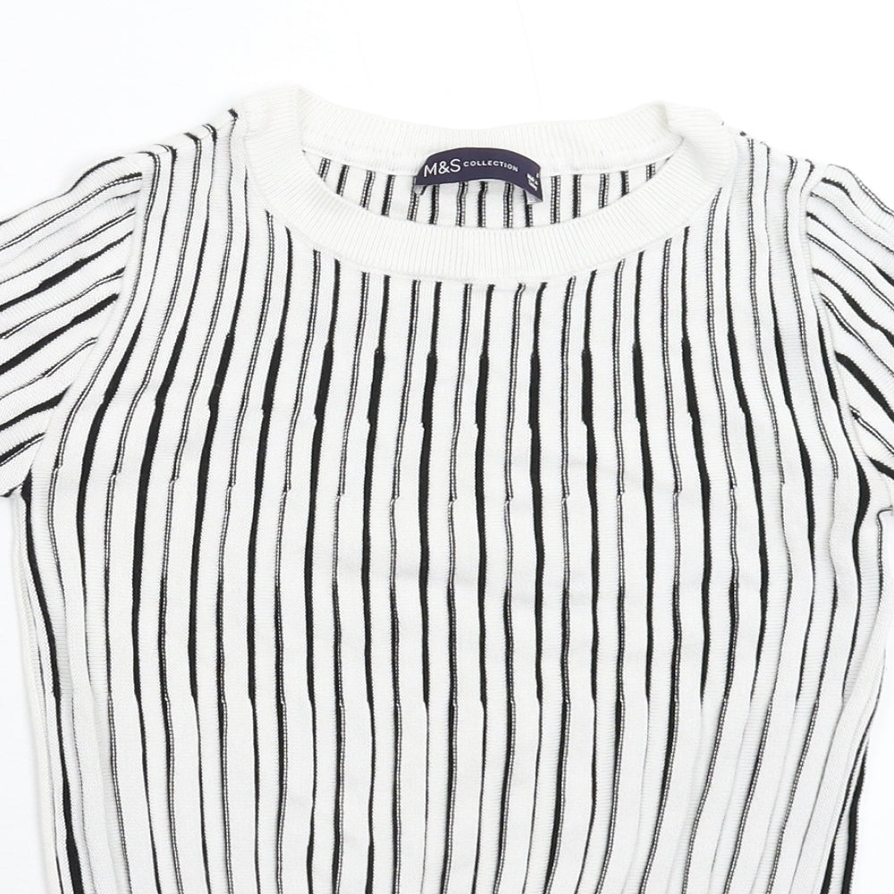 Womens UK Size 6 Marks and Spencer White Pullover Jumper