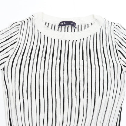 Womens UK Size 6 Marks and Spencer White Pullover Jumper