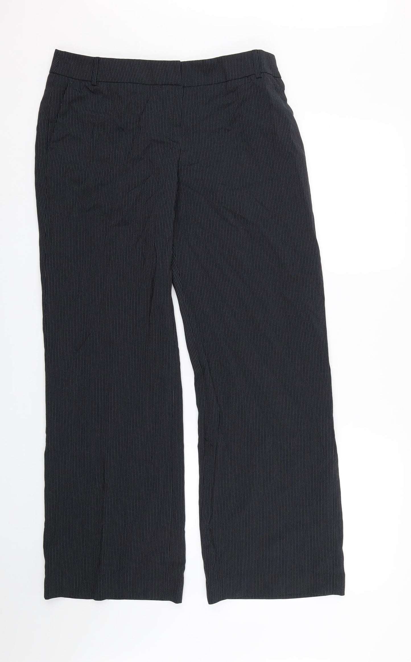 F&F Womens Blue Striped  Trousers  Size 14 L29 in