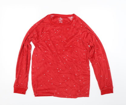 Love to Lounge Womens Red   Top Pyjama Top Size 8  - Stars