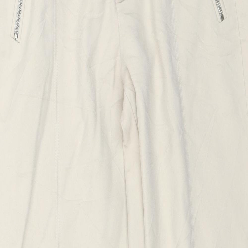 Womens UK Size 30 in Zara Regular Fit Carrot Beige Trousers