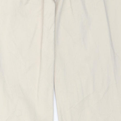 Womens UK Size 30 in Zara Regular Fit Carrot Beige Trousers