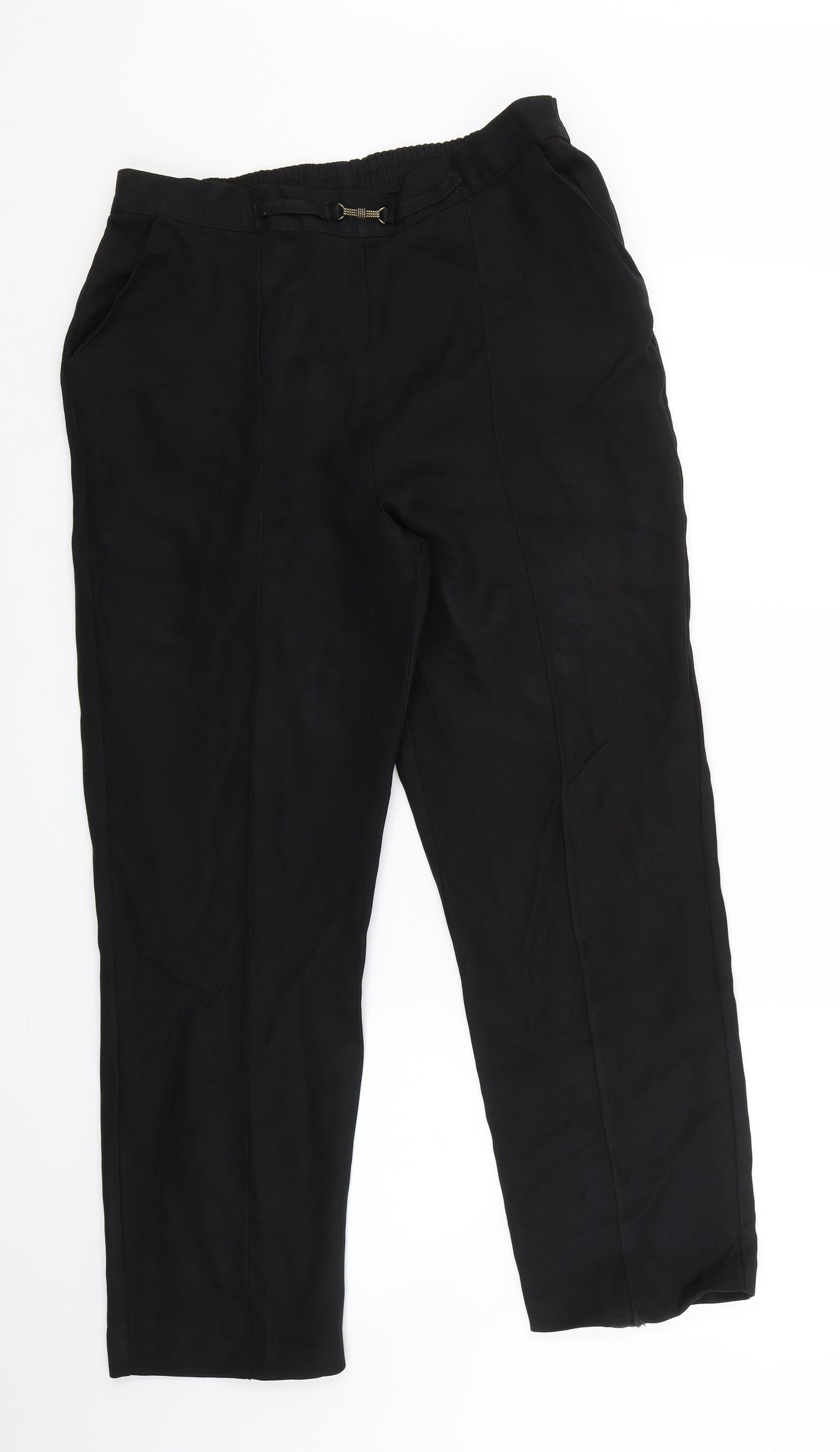 Womens UK Size 10 Papaya Regular Fit  Black Trousers