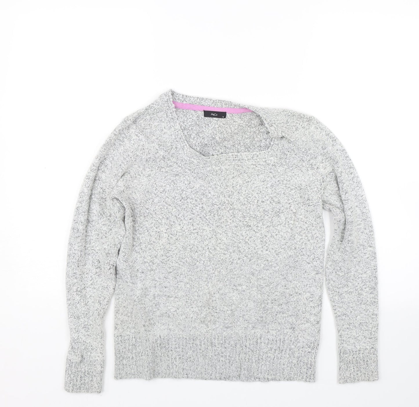 Womens UK Size 12 M&Co Grey Pullover Jumper