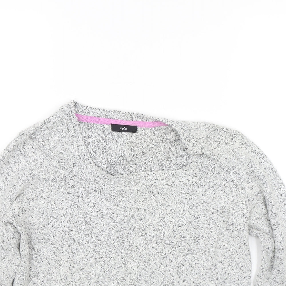 Womens UK Size 12 M&Co Grey Pullover Jumper