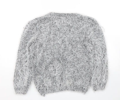 Womens UK Size S Preworn Grey Pullover Jumper