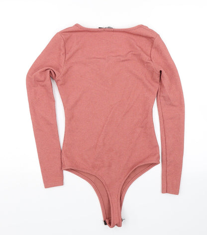 Boohoo Womens Pink   Wrap T-Shirt Size 6