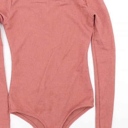 Boohoo Womens Pink   Wrap T-Shirt Size 6