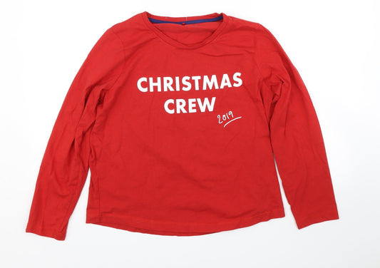 George Womens Red   Basic T-Shirt Size 12  - Christmas