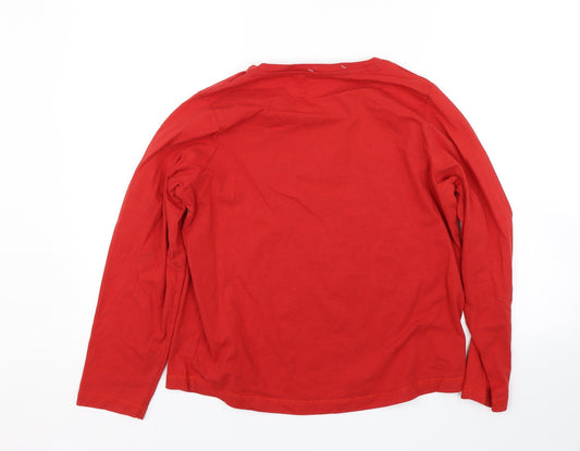 George Womens Red   Basic T-Shirt Size 12  - Christmas