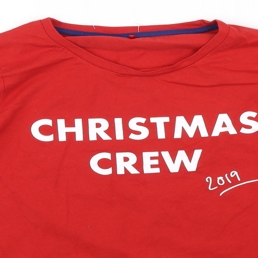 George Womens Red   Basic T-Shirt Size 12  - Christmas