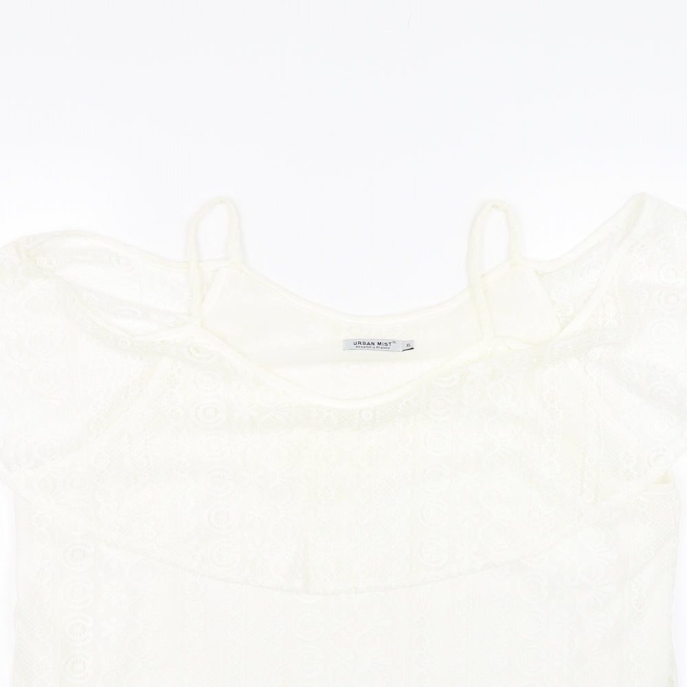 Womens UK Size XL Urban Mist Beige Basic Tank
