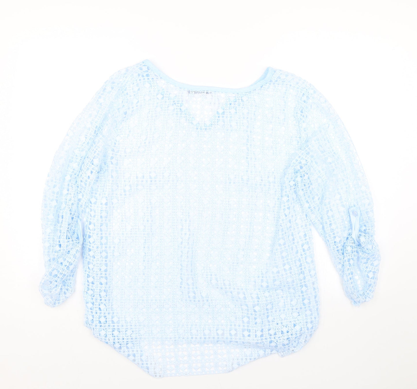 Womens UK Size 16 LV Clothing Blue Basic T-Shirt