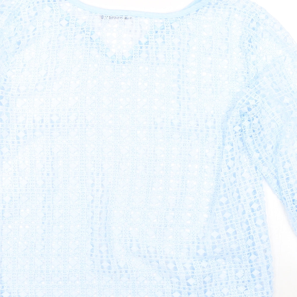 Womens UK Size 16 LV Clothing Blue Basic T-Shirt