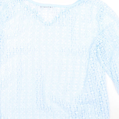 Womens UK Size 16 LV Clothing Blue Basic T-Shirt