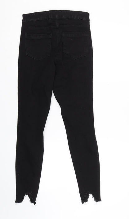 Womens UK Size 10 Denim Regular Fit Skinny Black Jeans