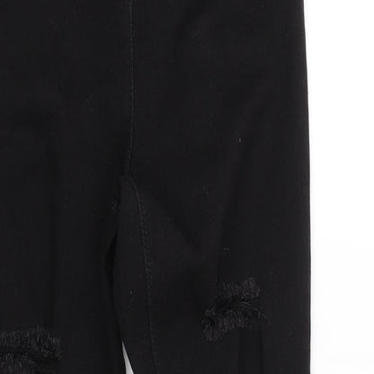 Womens UK Size 10 Denim Regular Fit Skinny Black Jeans