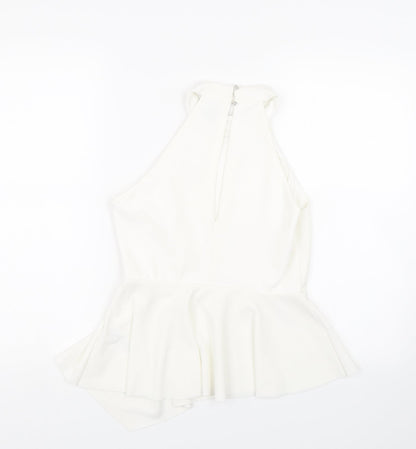Womens UK Size 12 New Look White Wrap T-Shirt