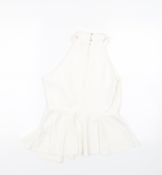 Womens UK Size 12 New Look White Wrap T-Shirt