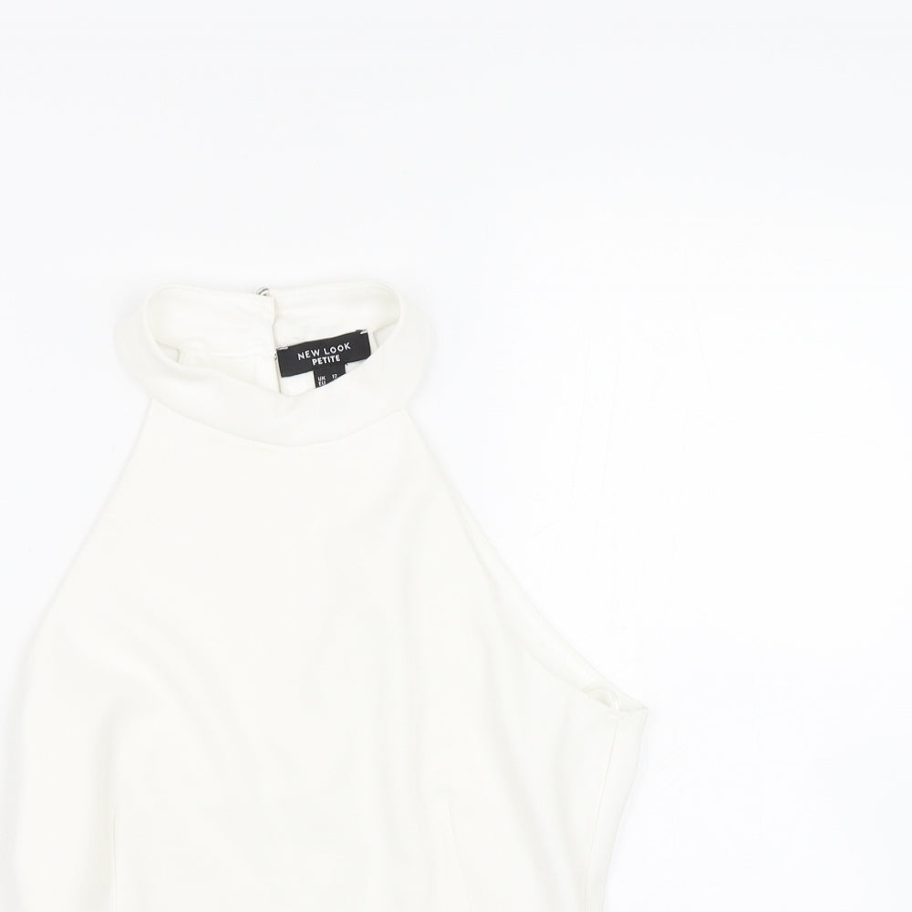 Womens UK Size 12 New Look White Wrap T-Shirt