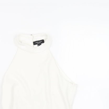 Womens UK Size 12 New Look White Wrap T-Shirt