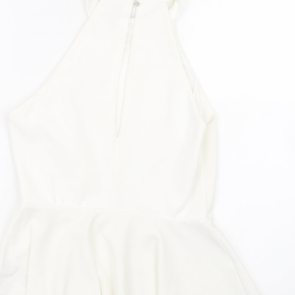 Womens UK Size 12 New Look White Wrap T-Shirt