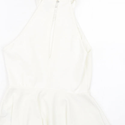Womens UK Size 12 New Look White Wrap T-Shirt
