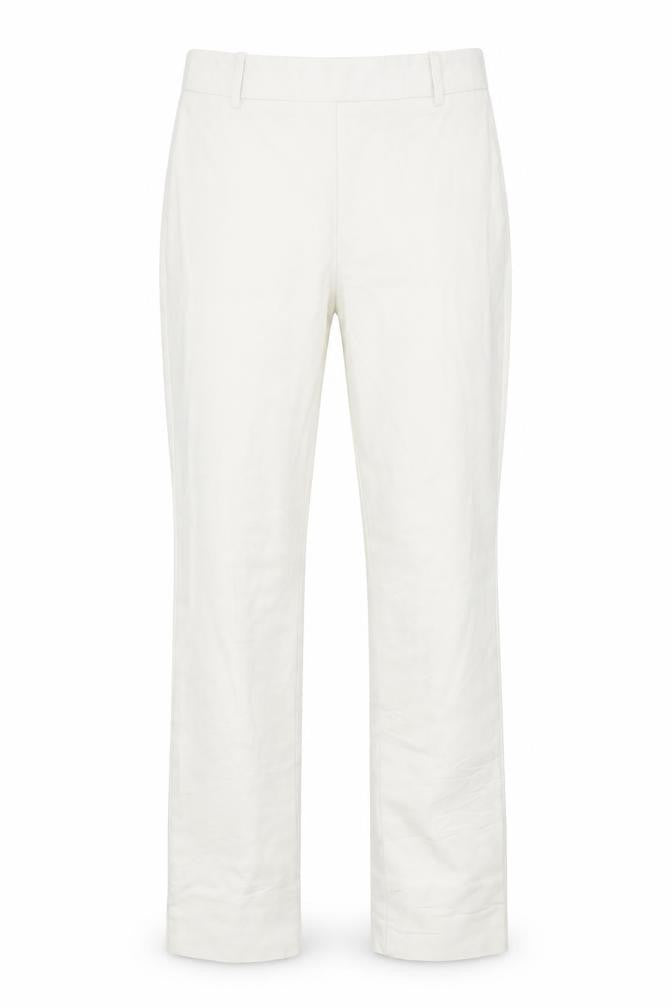 Womens UK Size 34 Mango Regular Fit  White Trousers