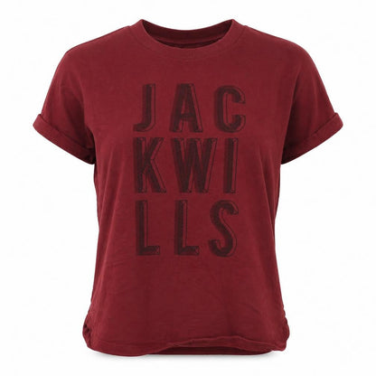 Womens UK Size 8 Jack Wills Red Basic T-Shirt