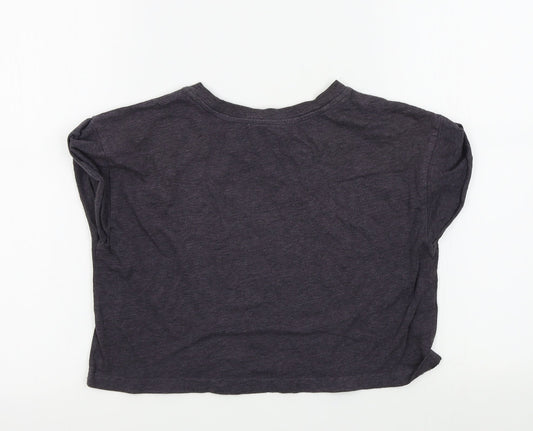 FOREVER 21 Womens Grey Colourblock  Basic T-Shirt Size 8