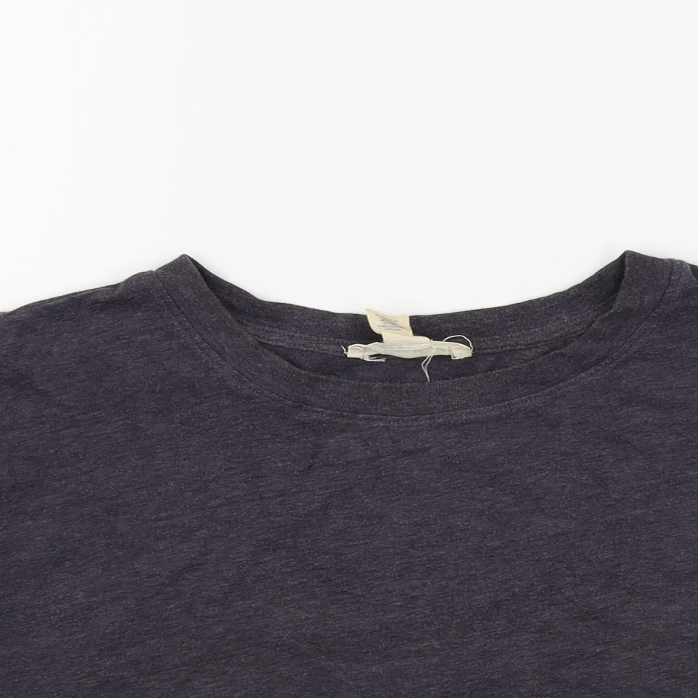 FOREVER 21 Womens Grey Colourblock  Basic T-Shirt Size 8