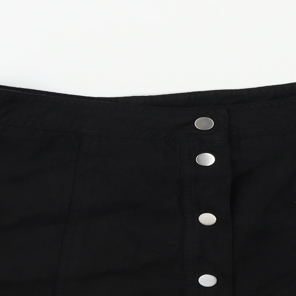 H&M Womens Black   A-Line Skirt Size 38