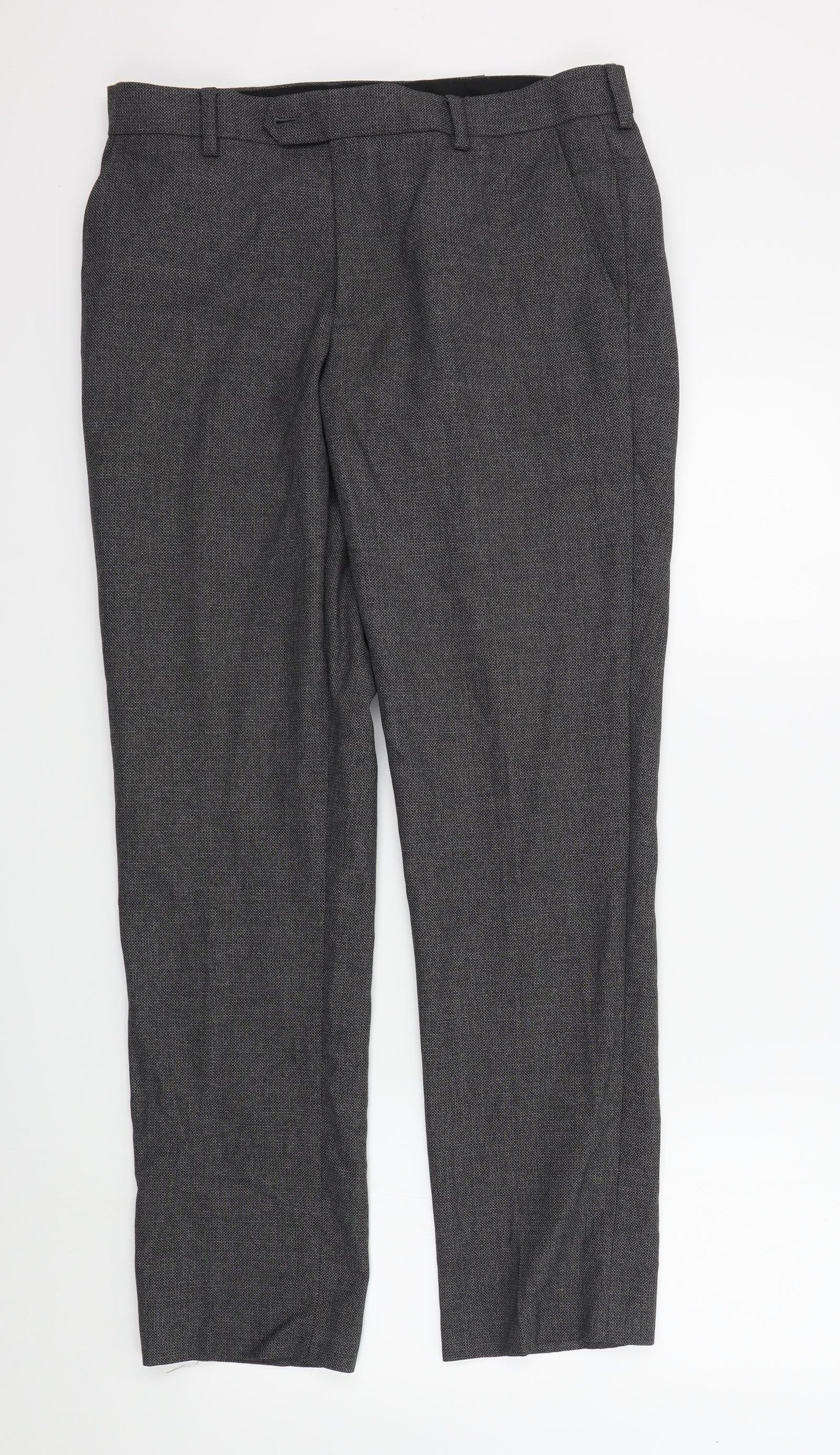 Womens UK Size 32 M&S Regular Fit  Grey Trousers