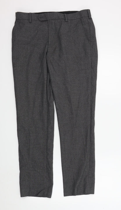Womens UK Size 32 M&S Regular Fit  Grey Trousers
