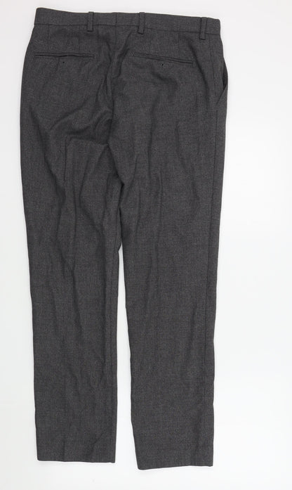 Womens UK Size 32 M&S Regular Fit  Grey Trousers