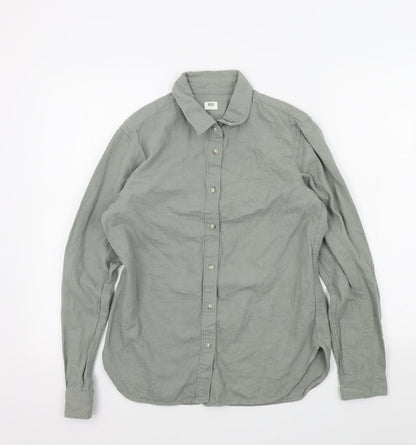 uniquo Mens Grey Colourblock   Button-Up Size S