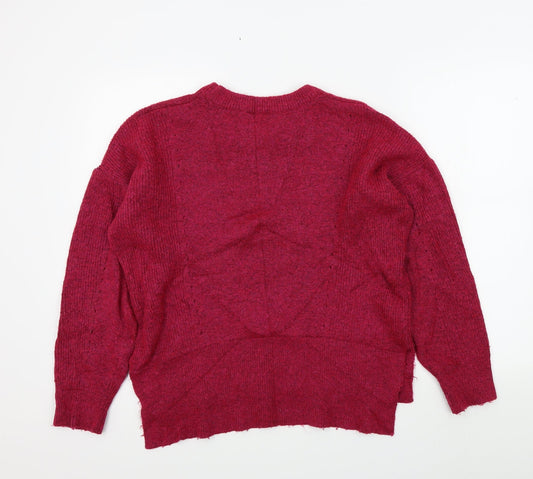Womens UK Size 10 Topshop Pink Pullover Jumper