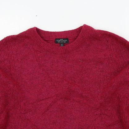 Womens UK Size 10 Topshop Pink Pullover Jumper