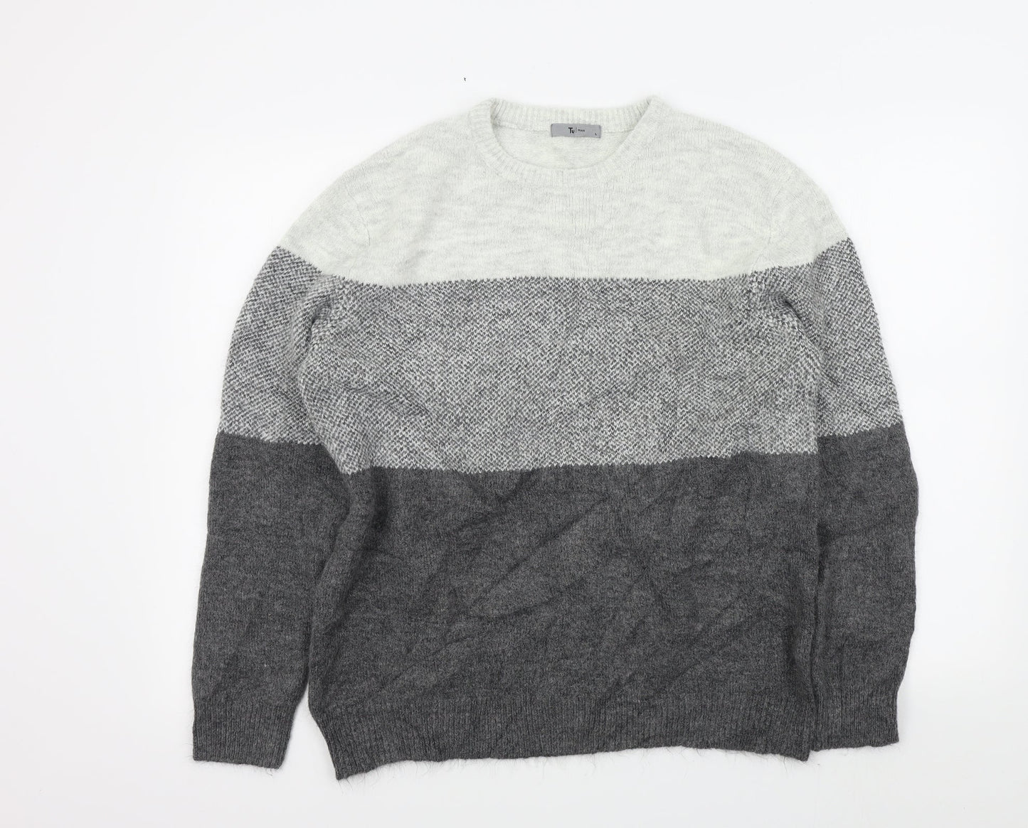 TU Mens Grey   Pullover Jumper Size L