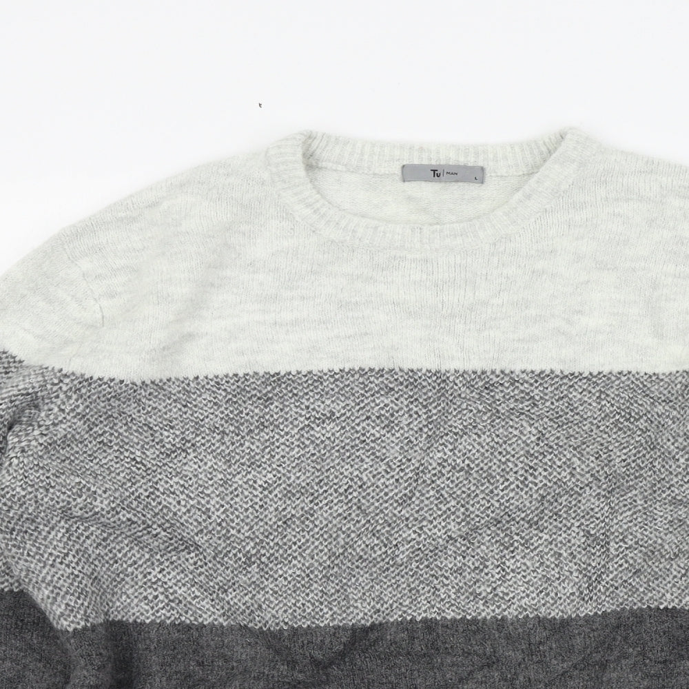 TU Mens Grey   Pullover Jumper Size L